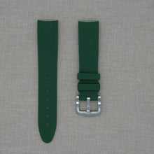 Load image into Gallery viewer, 20mm Curved Ended Green Olive Rubber Strap
