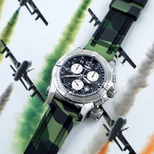 Load image into Gallery viewer, 22mm Green Camo Rubber Strap
