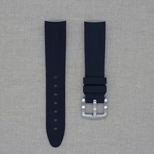 Load image into Gallery viewer, 20mm Curved Ended Black Rubber Strap
