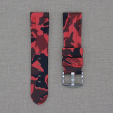 Load image into Gallery viewer, 22mm Red Camo Rubber Strap
