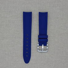 Load image into Gallery viewer, 20mm Curved Ended Blue Rubber Strap
